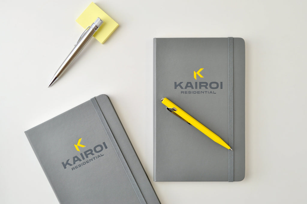 2 Color Logo on Grey Moleskines