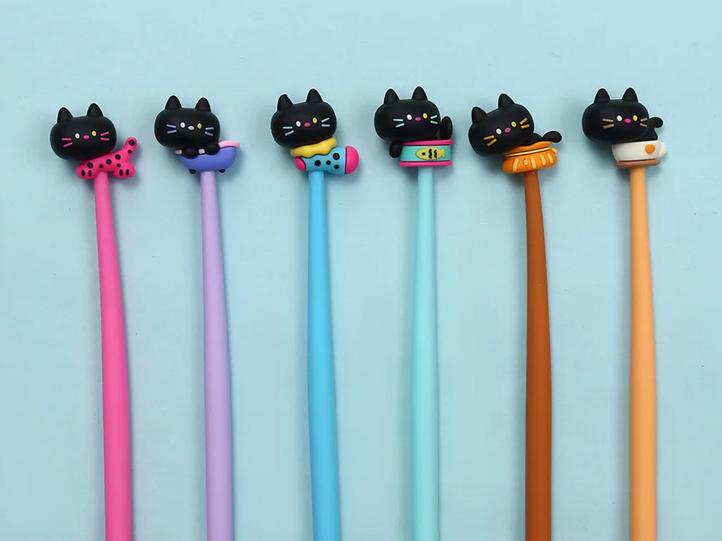 Black Cat Wiggle Gel Pen