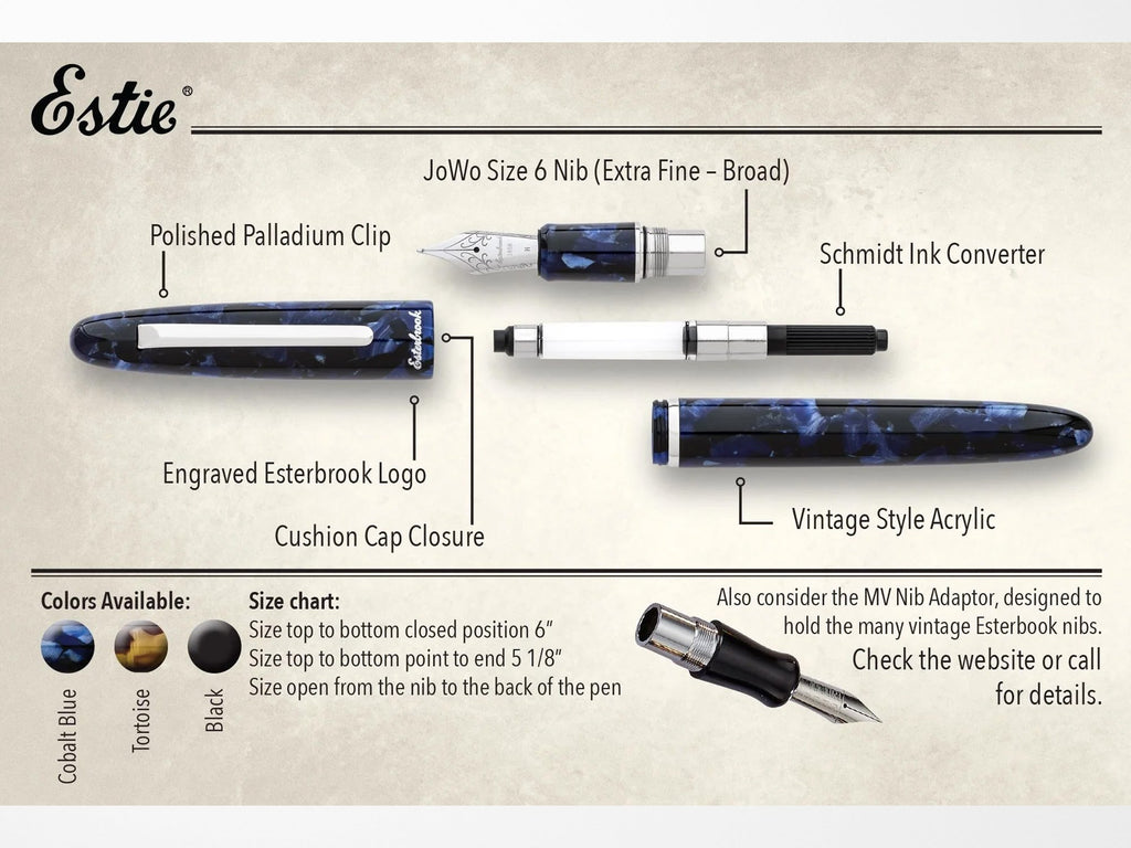 Esterbrook Estie Fountain Pen - Tortoise