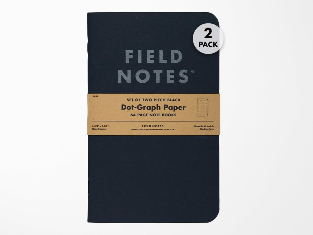 Field Notes Pitch Black Notebook Set of 2