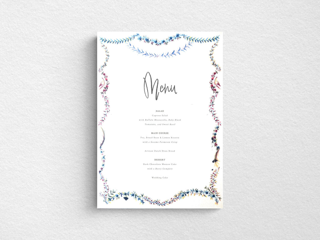 French Menu Hosting Set - Menu Cards + Place Cards