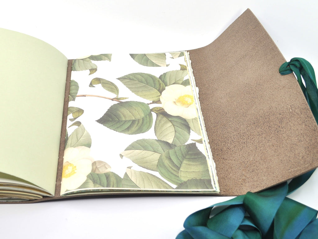 Garden Party One of a Kind Leather Journal