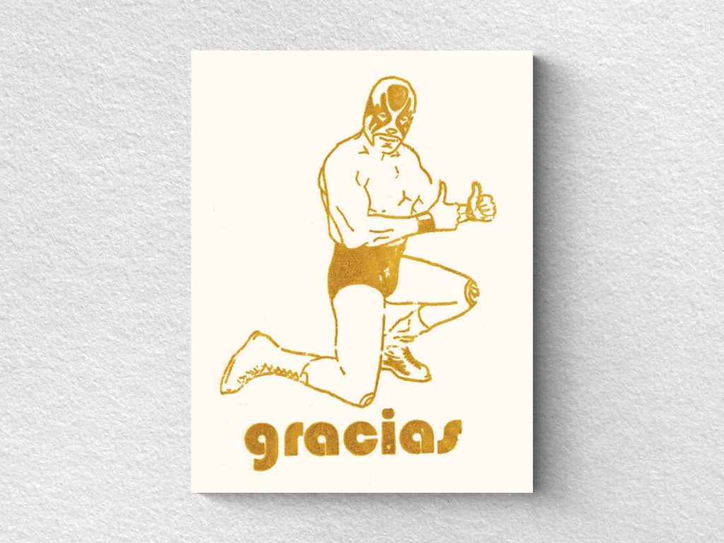 Gracias Luchador Thank You Greeting Cards, Box of 6