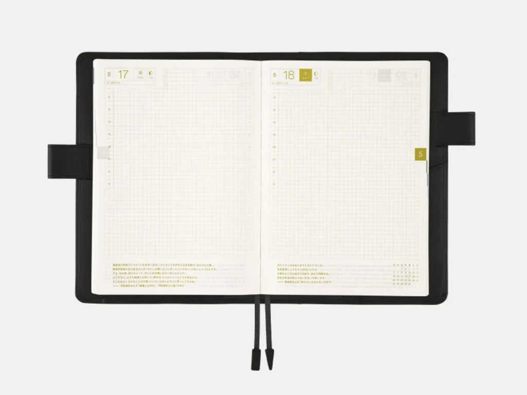 Hobonichi Techo A5 Cousin Cover - TS Basic Black Leather