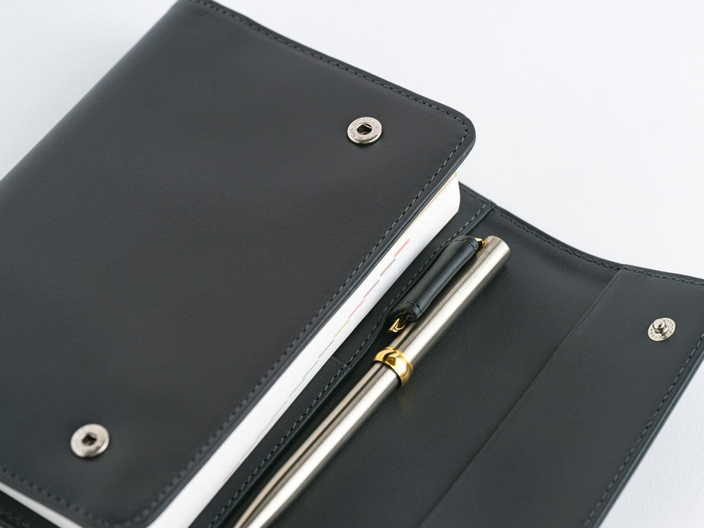 Hobonichi Techo A6 Original Cover - Leather Charcoal Grey