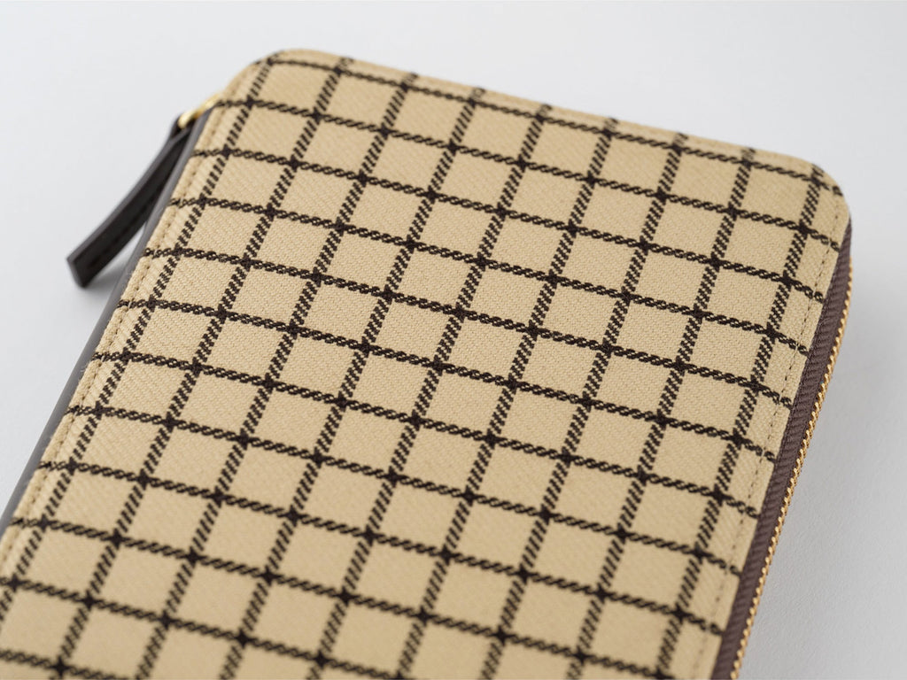 Hobonichi Techo A6 Original Cover - Taut Zipped Cafe au Lait Plaid