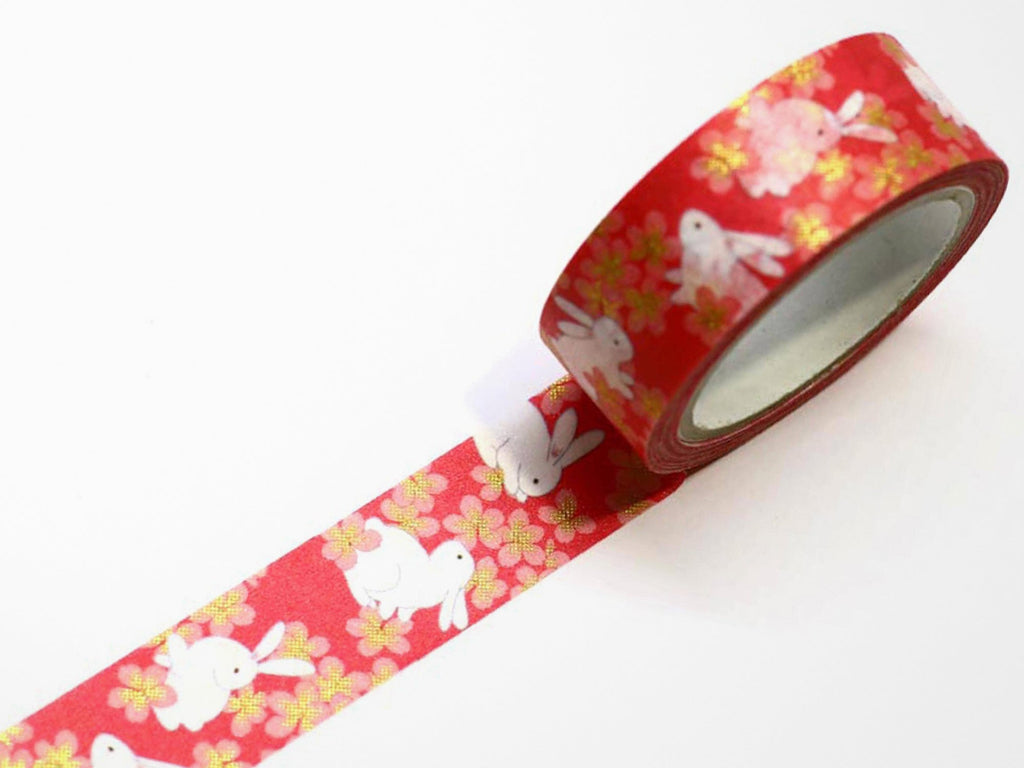 Kimono Beauty Cheery Rabbit Washi Tape