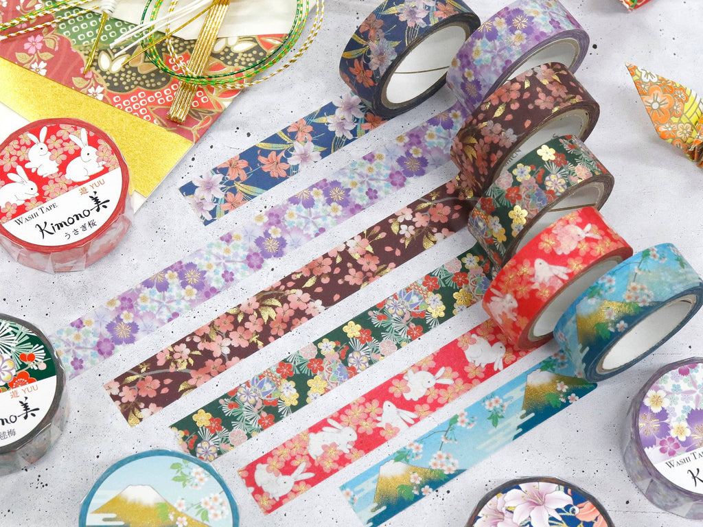 Kimono Beauty Cheery Rabbit Washi Tape