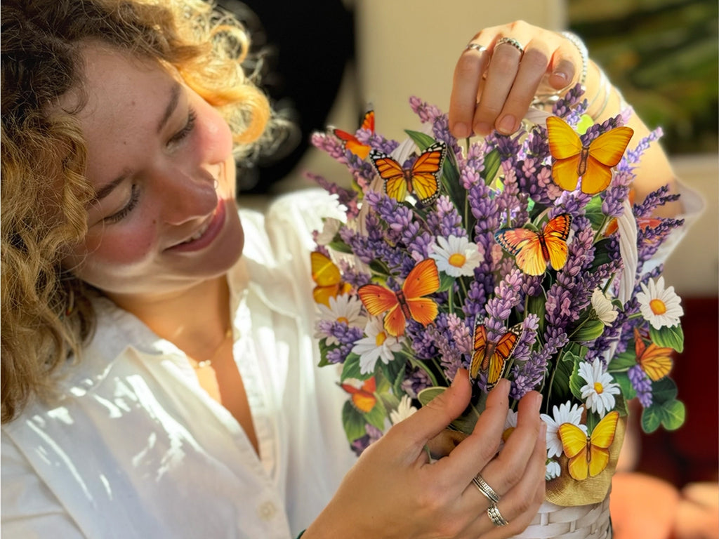 Lavender & Butterflies Pop Up Greeting Bouquet