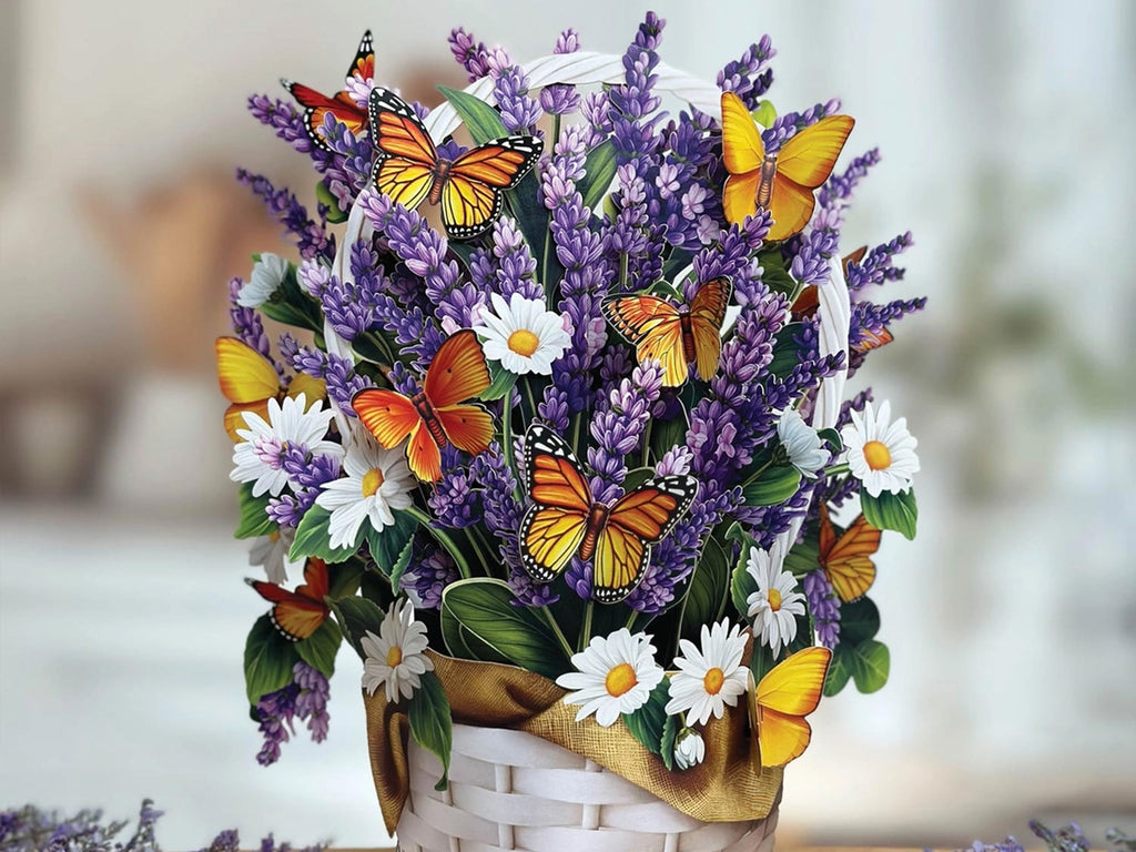 Lavender & Butterflies Pop Up Greeting Bouquet