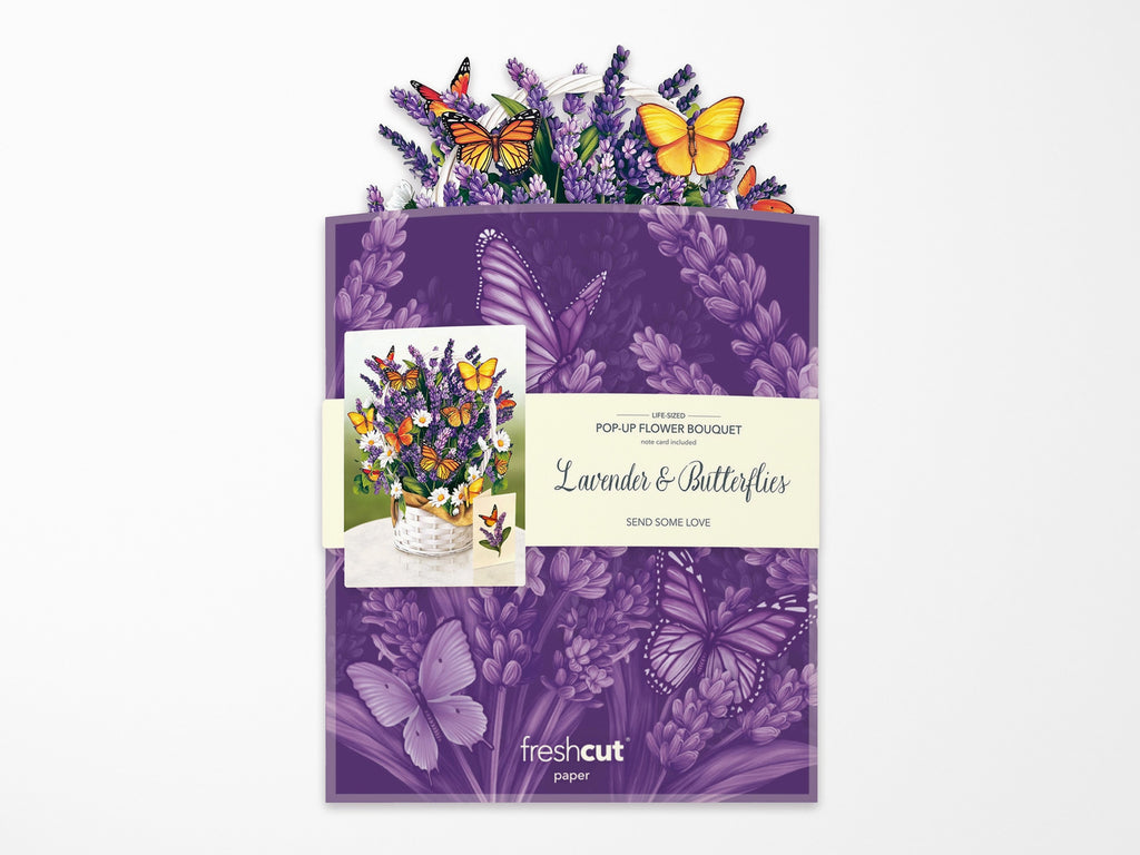 Lavender & Butterflies Pop Up Greeting Bouquet