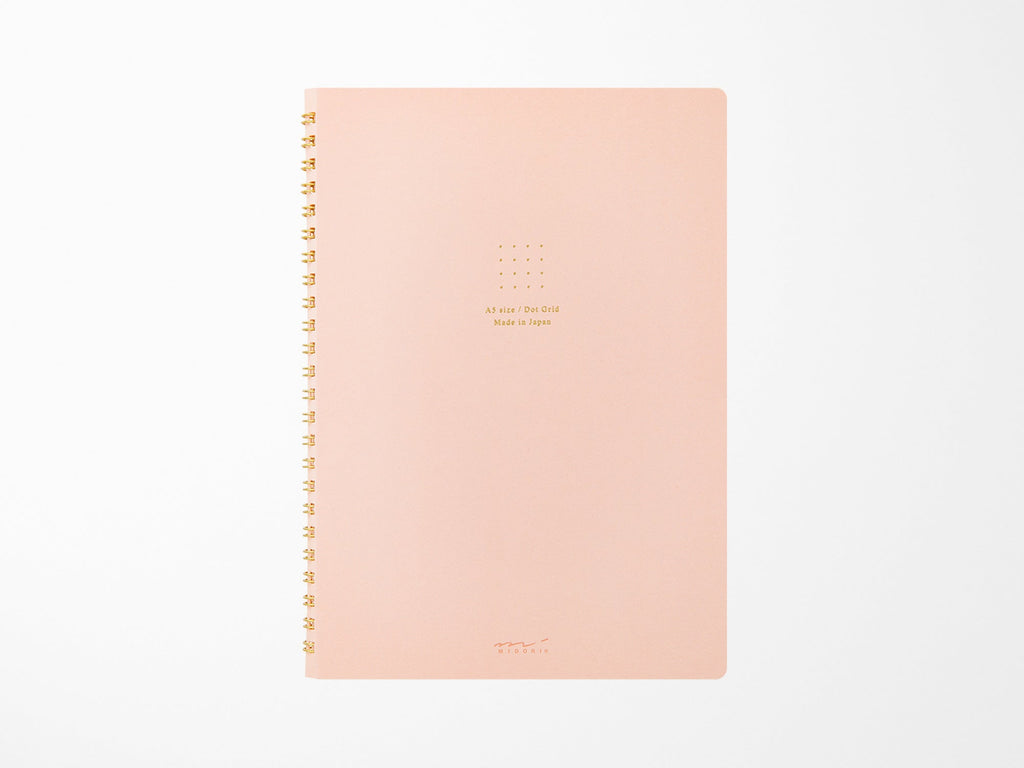 Midori A5 Ring Color Notebook - Dot Grid