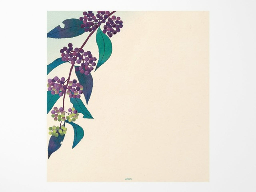 Midori Seasonal Autumn Japanese Beauty Berry Letter Pad