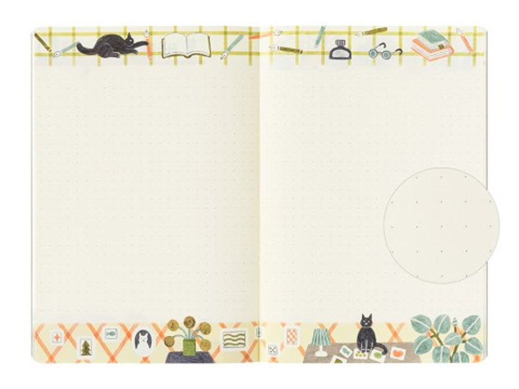 Midori Yuru Log Notebook B6 - Cats