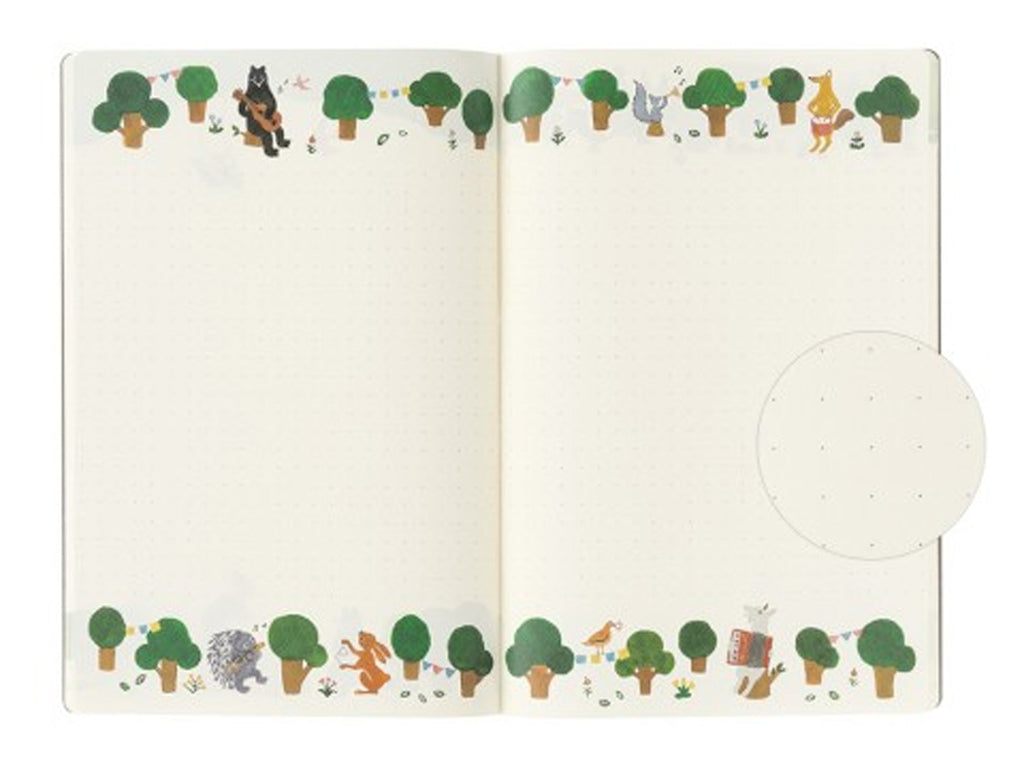 Midori Yuru Log Notebook B6 - Forest Animals