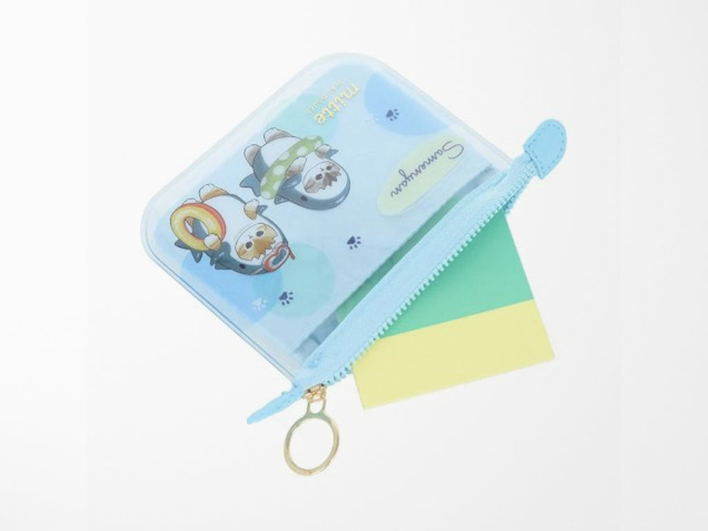 Mofusand Clear Mini Flat Pouch - Sharkyan