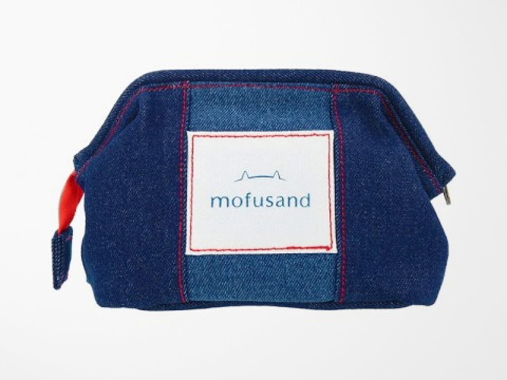 Mofusand Zipper Pouch - Denim Cherry Cats