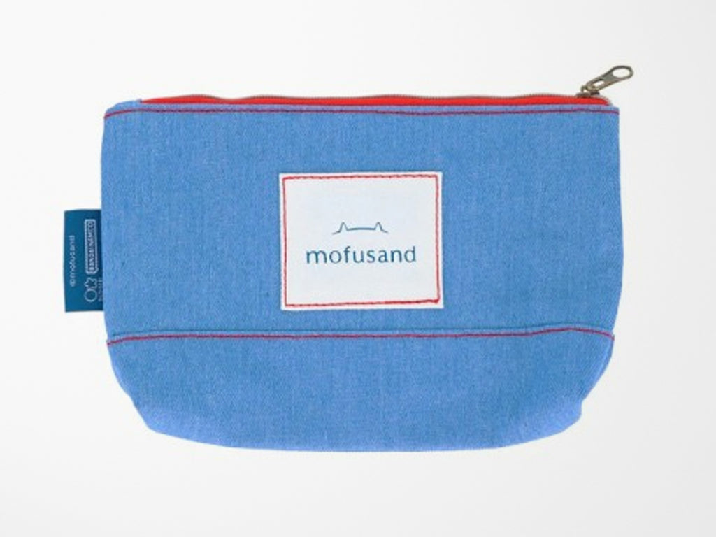 Mofusand Zipper Pouch - Denim Cream Soda Cats