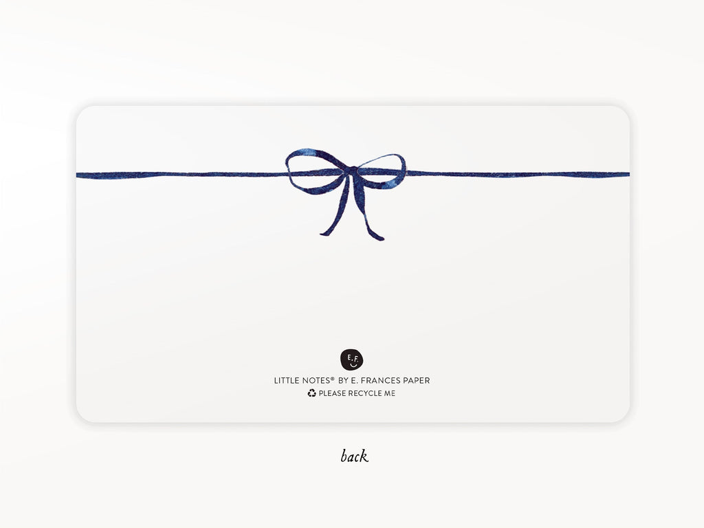 Navy Bow Little Notes