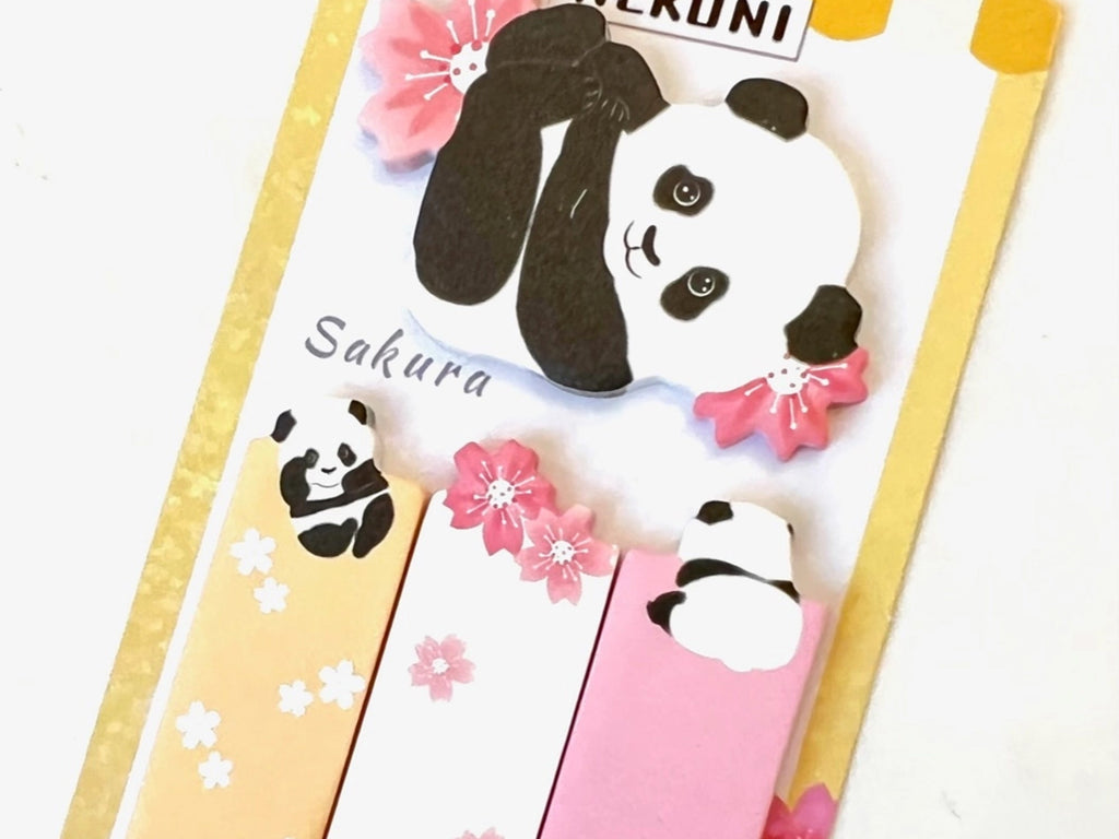 Nekoni Panda Sakura Sticky Notes