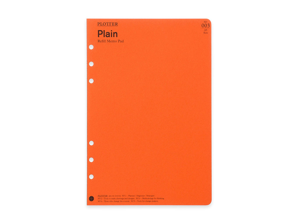 PLOTTER Refill Memo Pad Plain - A5 Size