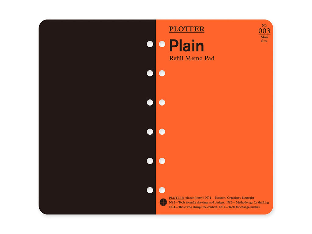 PLOTTER Refill Memo Pad Plain - Mini Size