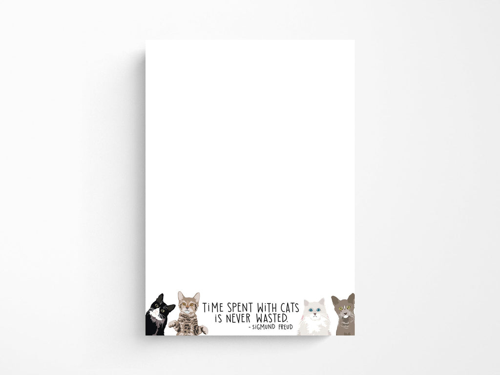 Sigmund Freud Cat Quote Notepad