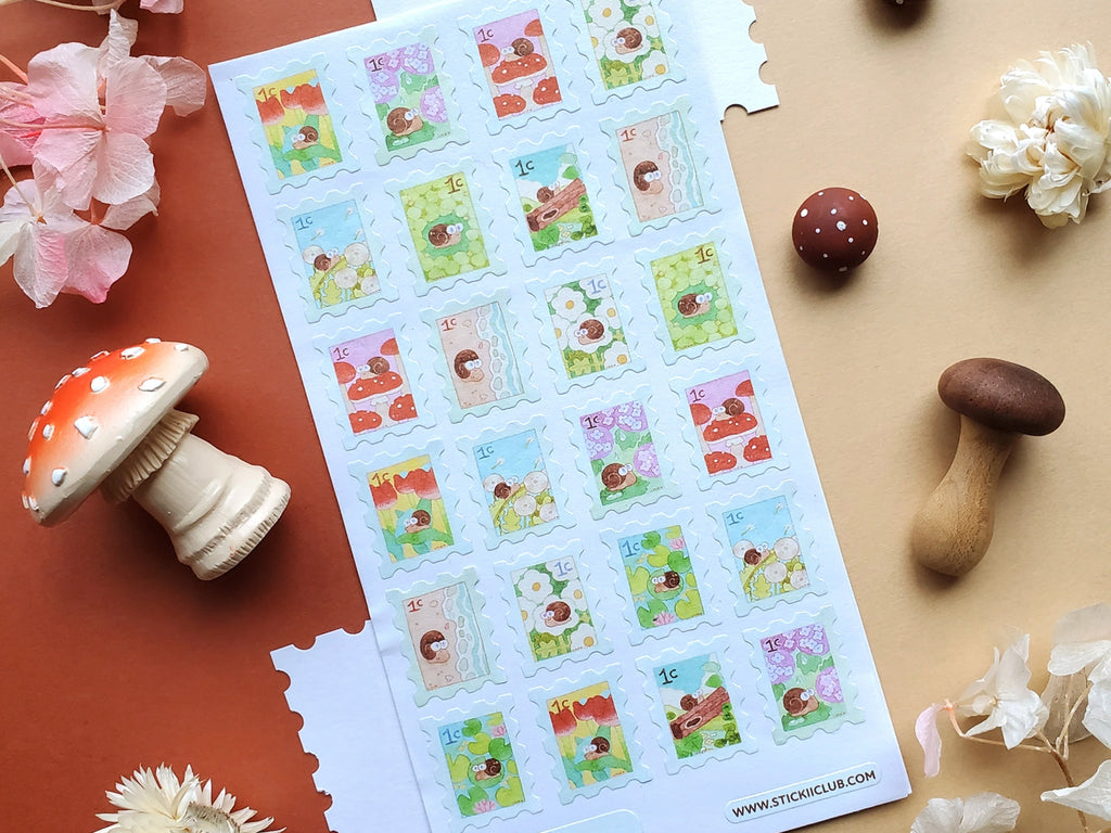 Snail Mail Stamps Sticker Sheet