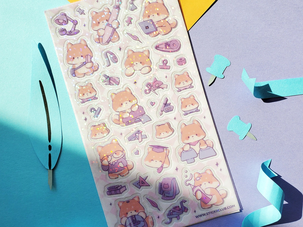 Studious Shibas Sticker Sheet