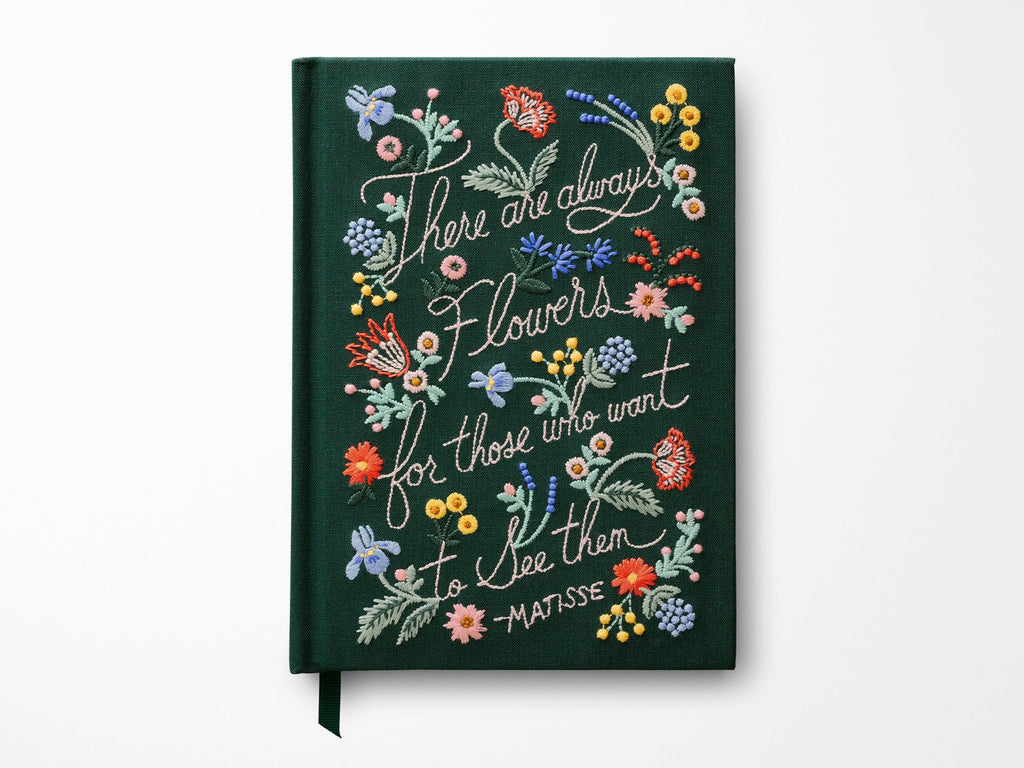 There Are Always Flowers Embroidered Journal