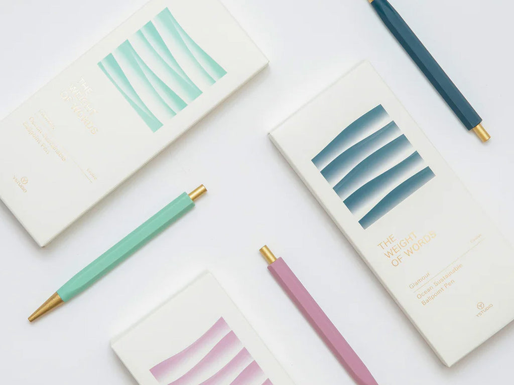 Ystudio Ocean Sustainable Ballpoint Pen - Teal Green