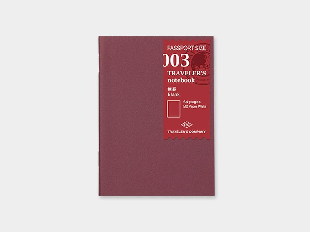 003 Blank Refill TRAVELER'S Notebook - Passport Size