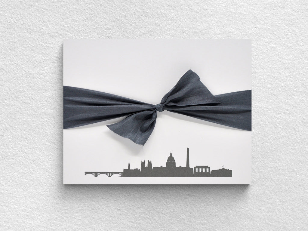 DC Skyline Silhouette Flat Notecards Set of 10