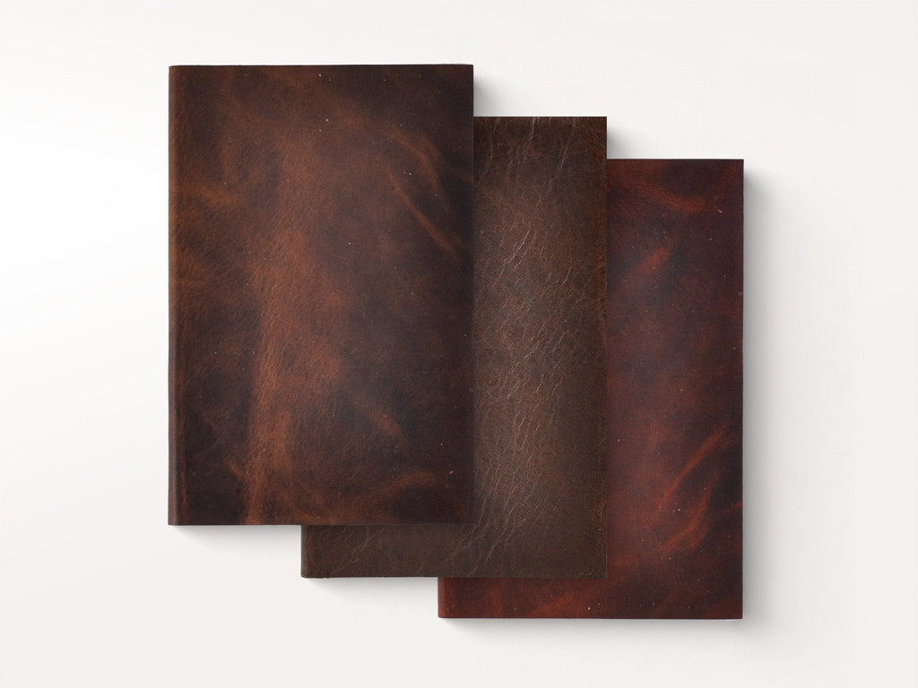 Essential Leather Pocket Notebook Set of 3