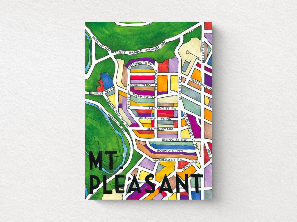 Mt Pleasant Art Map Greeting Card