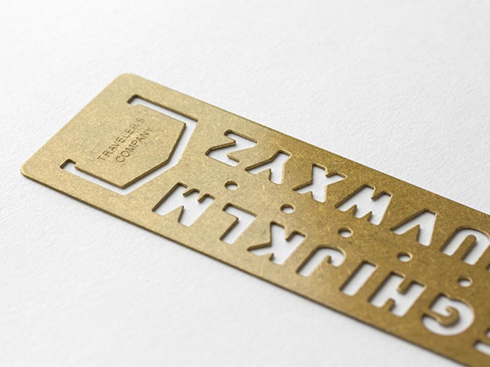 Brass Template Bookmark - Alphabet