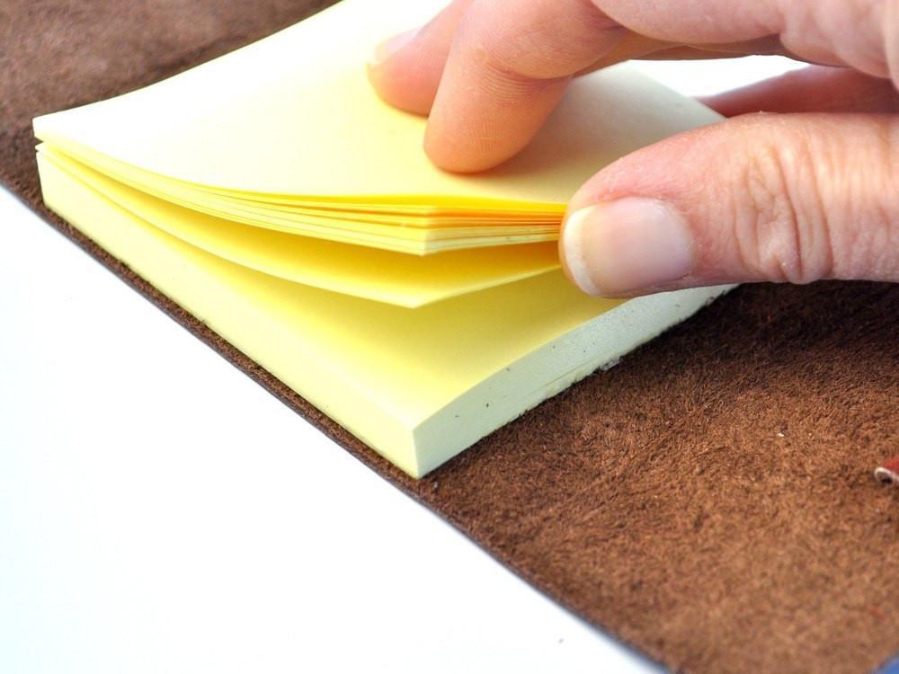 Leather Wrap Sticky Note Pad