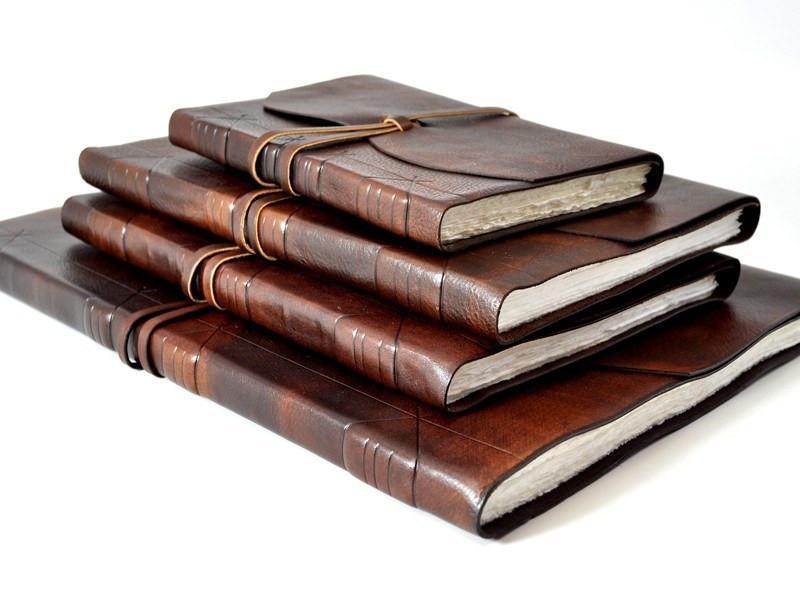 Luxury Old-World Leather Wrap Sketchbook with Amalfi Paper