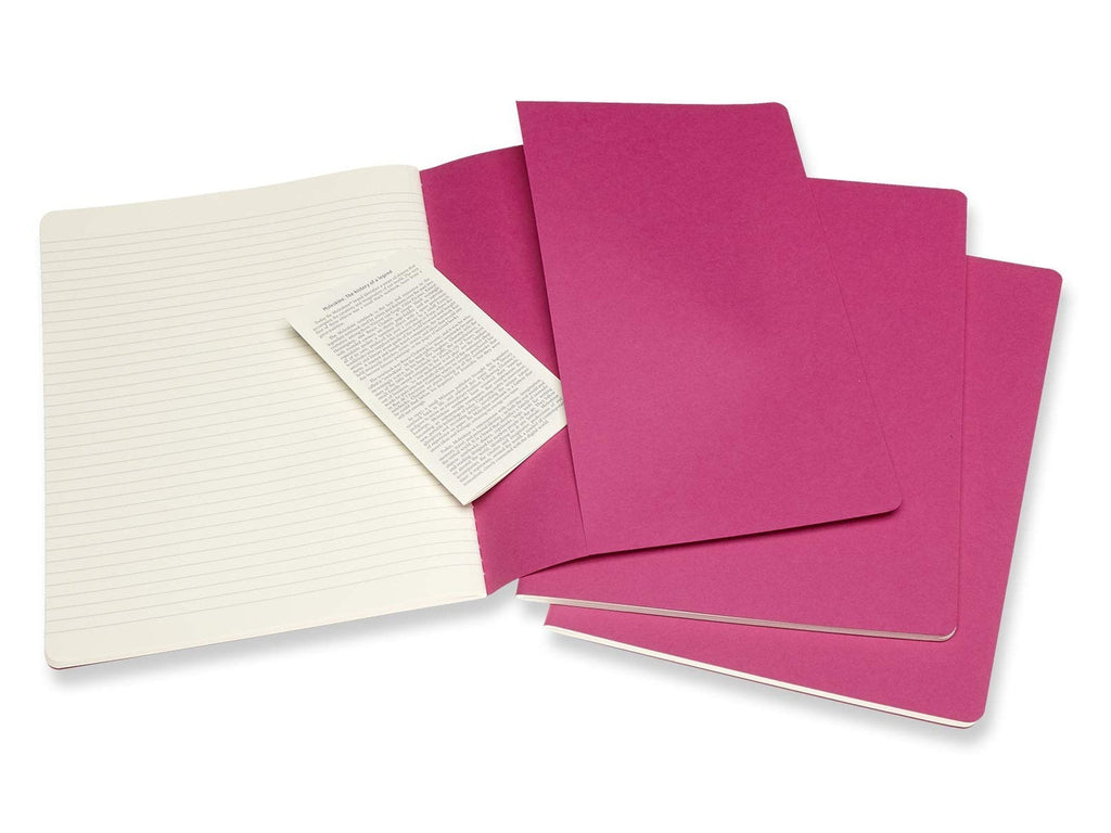 Moleskine Cahier Journal Set of 3 - Kinetic Pink