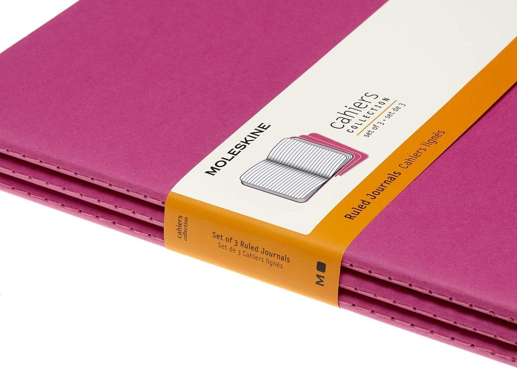 Moleskine Cahier Journal Set of 3 - Kinetic Pink