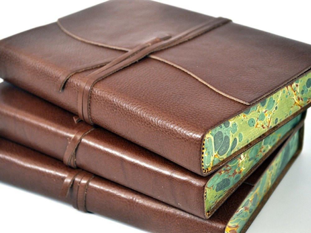 Roma Lussa Leather Journal - Chocolate