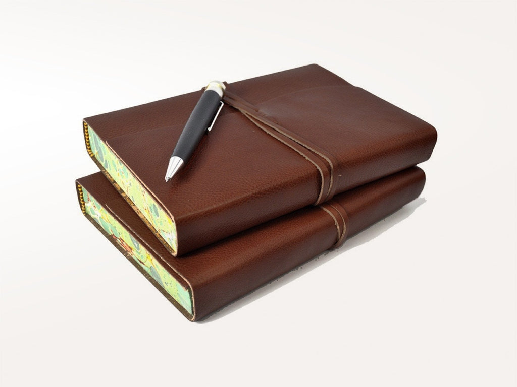 Roma Lussa Leather Journal - Chocolate